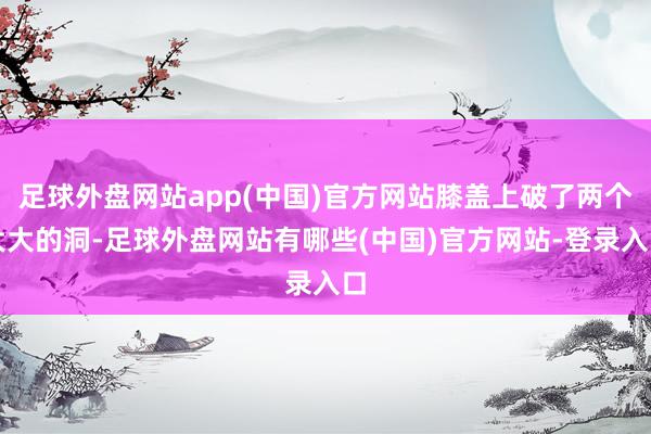 足球外盘网站app(中国)官方网站膝盖上破了两个大大的洞-足球外盘网站有哪些(中国)官方网站-登录入口