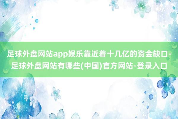 足球外盘网站app娱乐靠近着十几亿的资金缺口-足球外盘网站有哪些(中国)官方网站-登录入口