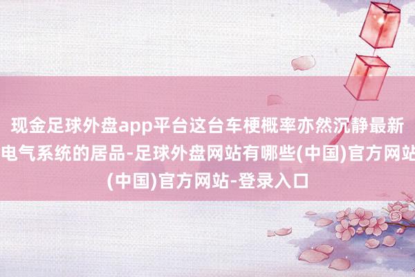 现金足球外盘app平台这台车梗概率亦然沉静最新800V高压电气系统的居品-足球外盘网站有哪些(中国)官方网站-登录入口