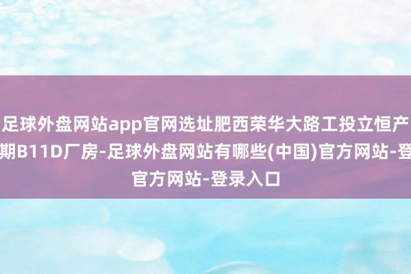 足球外盘网站app官网选址肥西荣华大路工投立恒产业园一期B11D厂房-足球外盘网站有哪些(中国)官方网站-登录入口